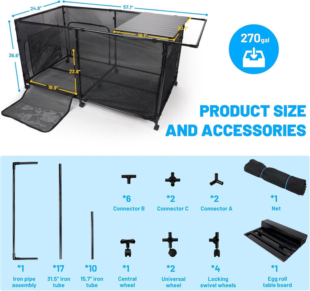 270Gal Pool Float Storage, Pool Storage, Pool Float Holder (Iron)
