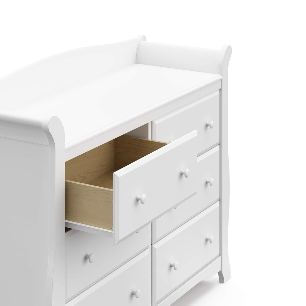 Storkcraft Avalon 6 Drawer Double Dresser, White