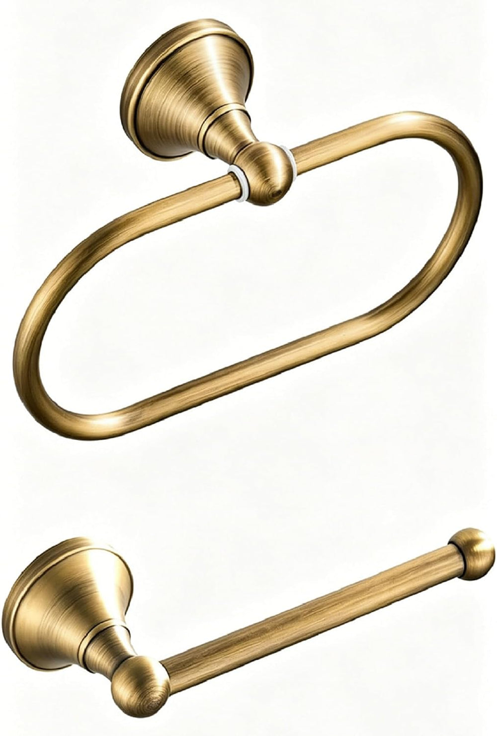 WOLIBEER Brass Toilet Paper Holder,AntiqueTowel Ring Oval Bathroom Tissue Rol...