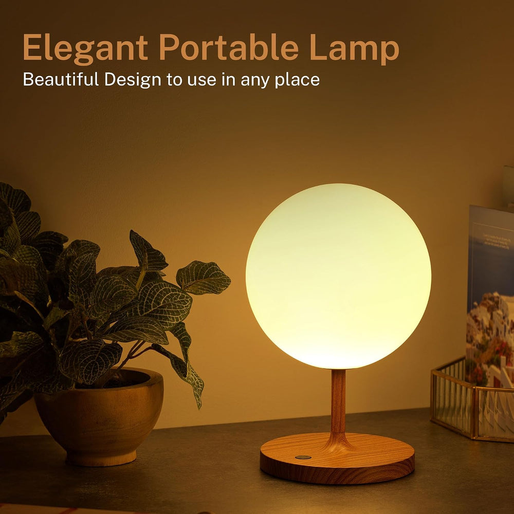 Glendora Cordless Table Lamp, 5000mAh Rechargeable Waterproof Desk Light