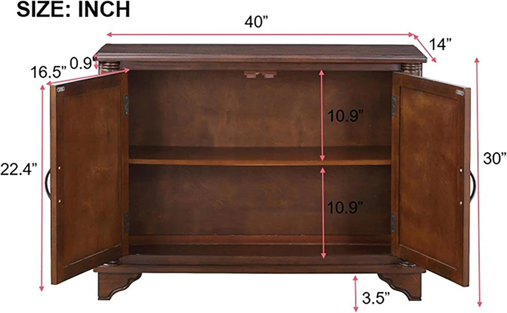 LKTART 40" Vintage Sideboard Buffet Storage Cabinet, Accent Storage Cabi...