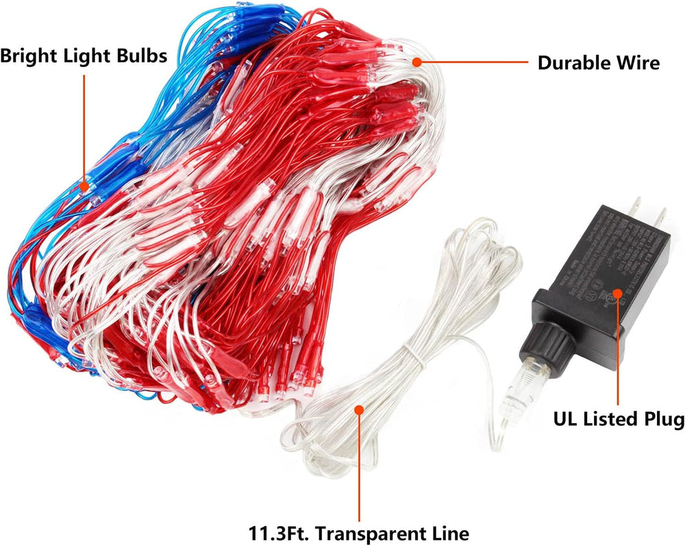 Super Large Size American Flag Lights, July 4th Patriotic Lights