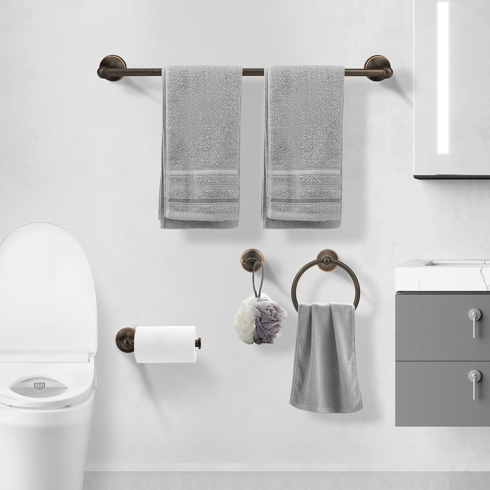 Classic 4 Pcs Oil Rubbed Bronze Bathroom Hardware Accessories Set