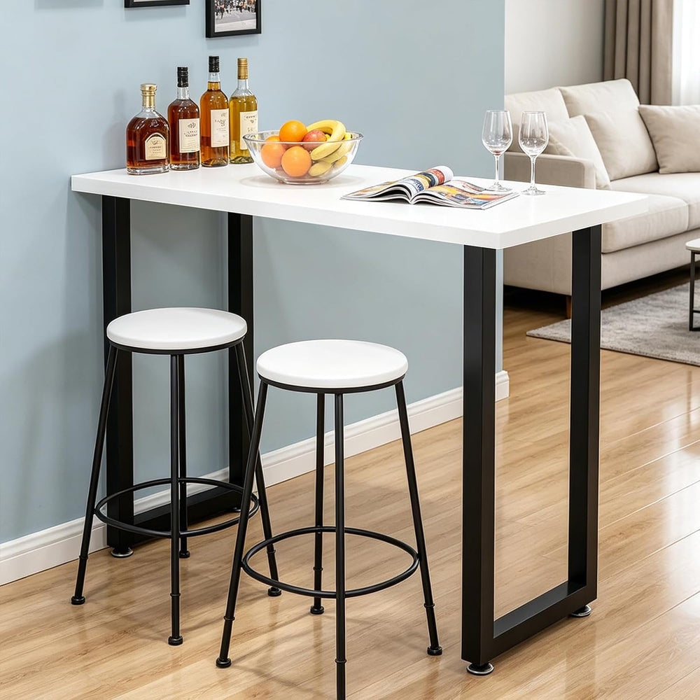 36 Inch Metal Bar Table Legs, Heavy Duty Steel Dining Table Legs with Adjusta...
