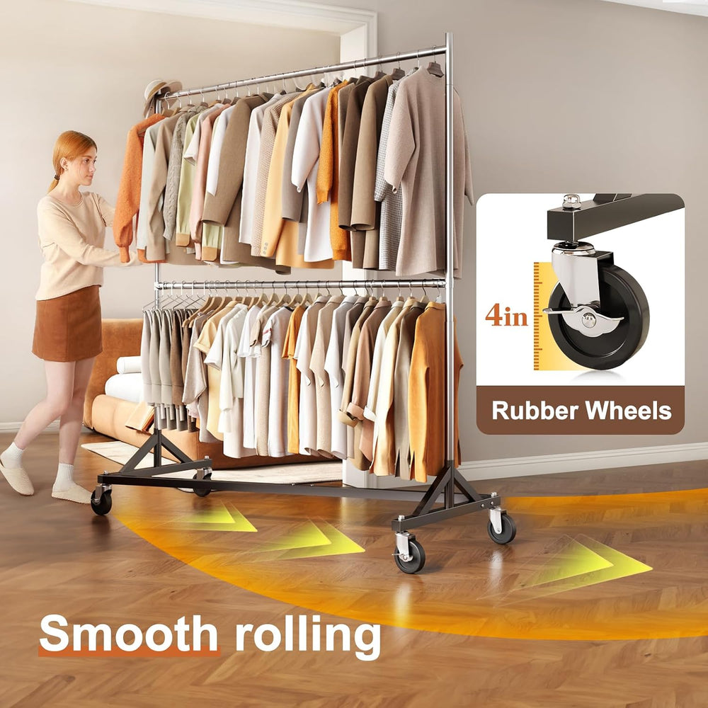 HOKEEPER Z Rack, Clothes Rack Hold 550LB Adjustable Height 2 Pack