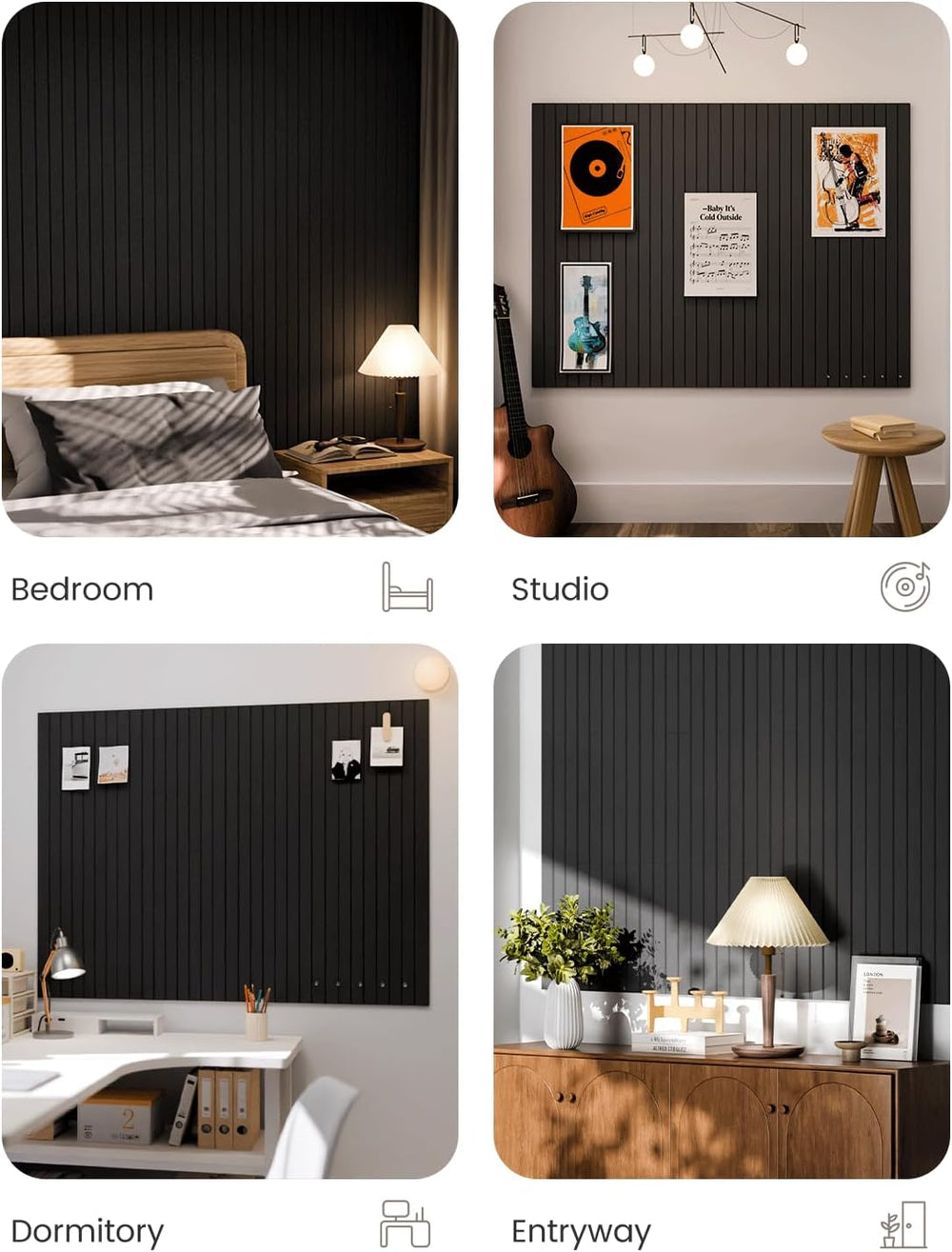 Fluxynara Felt Bulletin Board & Cork Board Alternative 48'' x 36&...