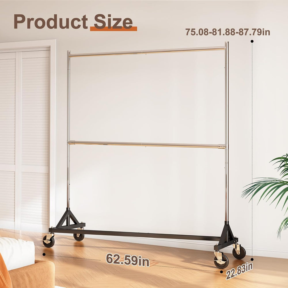 HOKEEPER Z Rack, Clothes Rack Hold 550LB Adjustable Height 2 Pack
