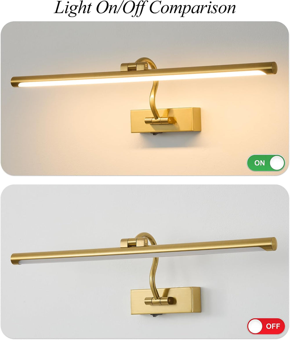 Wireless Rechargeable Picture Light for Wall, 24 Inch Battery Operated Art Li...