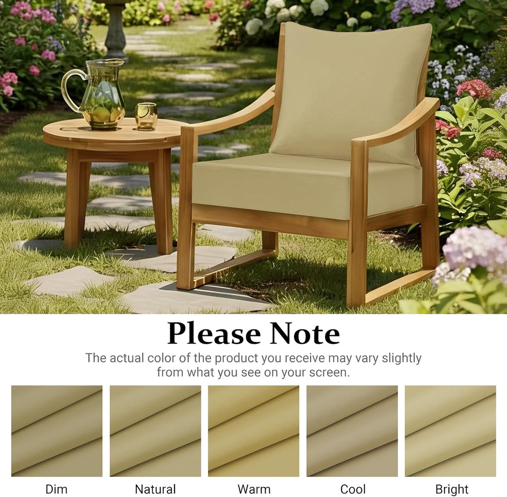 downluxe 22x22 Outdoor Chair Cushions, Waterproof Fade Resistant Patio Furnit...