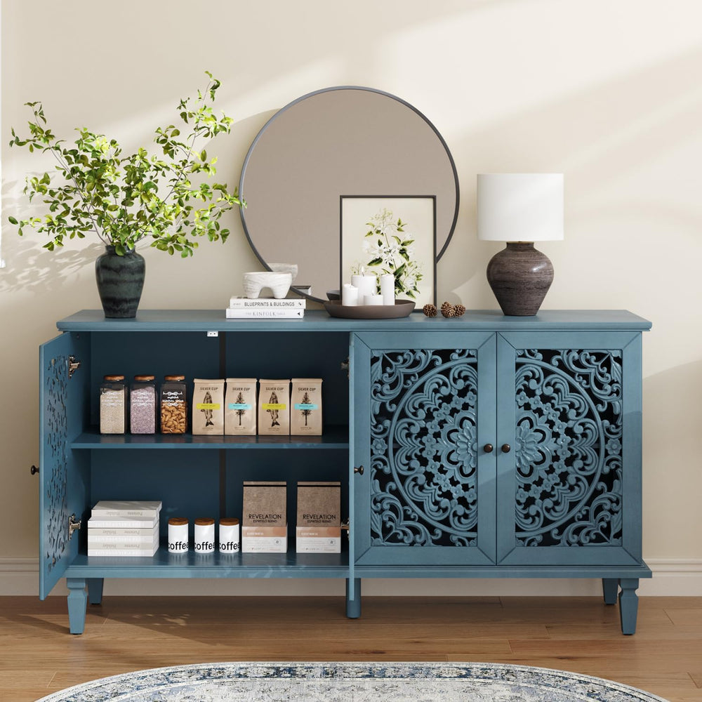 60" Sideboard Buffet Cabinet with Storage Accent Cabinet Credenza