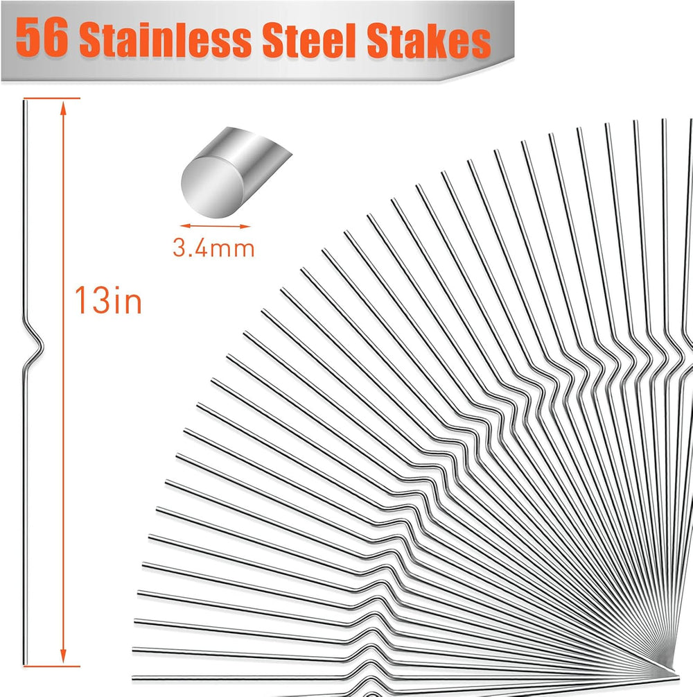 Yard Sign Stakes - 56 Pack Heavy Duty Metal Wire Stakes for Garden Lawn Signs...