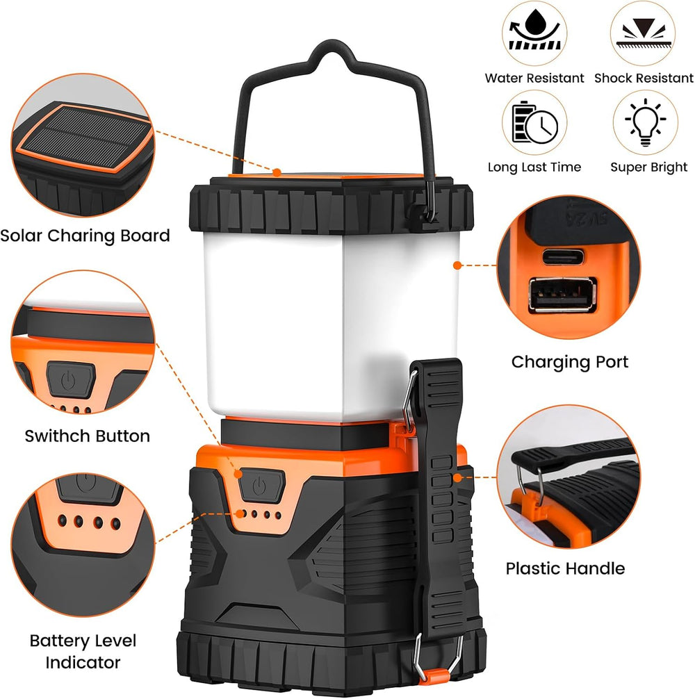 LED Camping Lantern Rechargeable,1000LM, Portable with 5 Ligth Modes, IP44 Wa...
