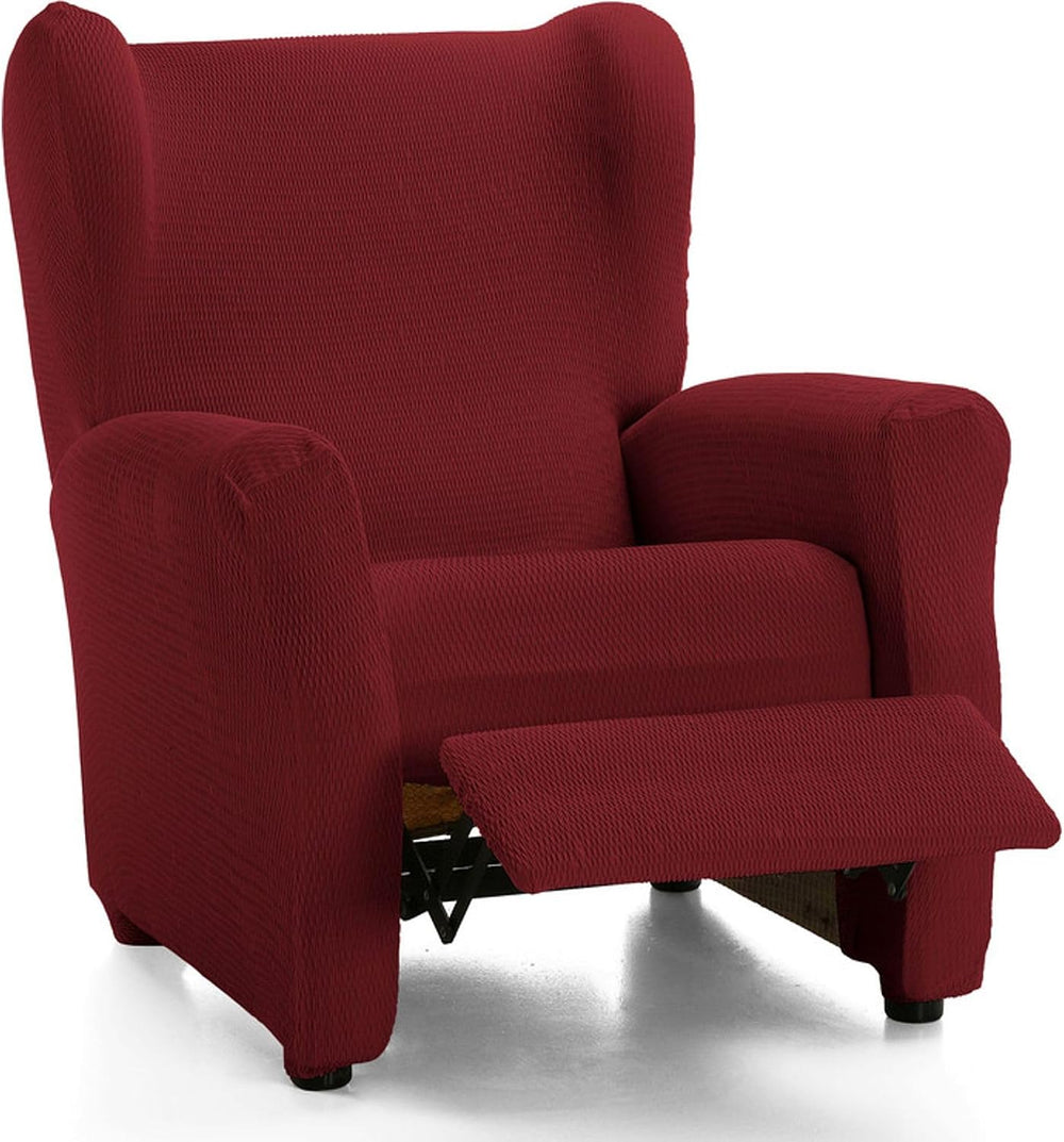 Relaxing Armchair Cover Padded and Very Adjustable Elastic Bordeaux 100