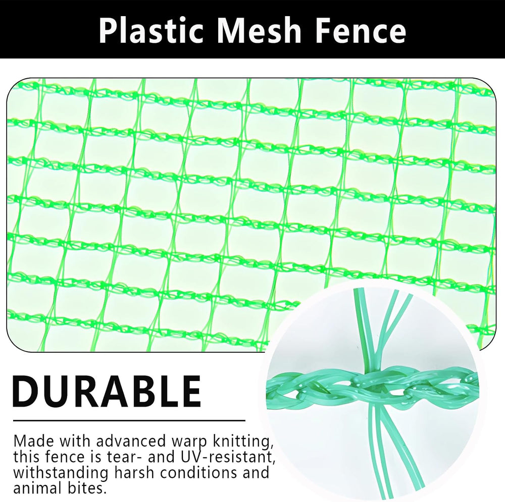 POYEE Deer Fence Netting 4x100ft Plastic Mesh Netting for Garden Protection