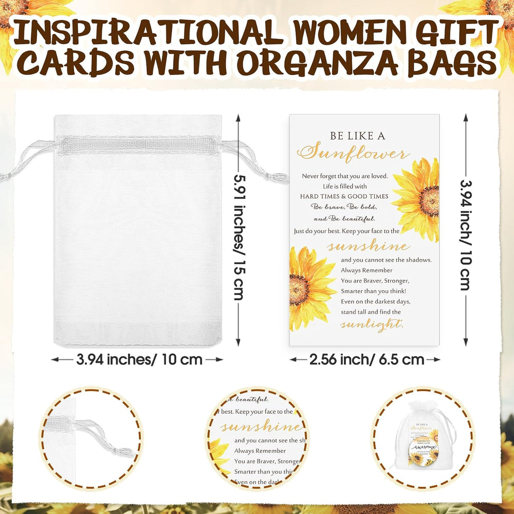 Geetery 12 Sets Mini Compact Mirrors Bulk for Women, Sunflower