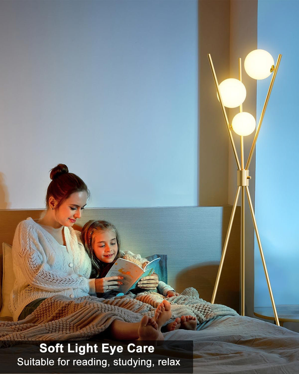 Lightdot Gold Tripod Floor Lamp Stepless Dimmable Globe Floor Lamp Modern