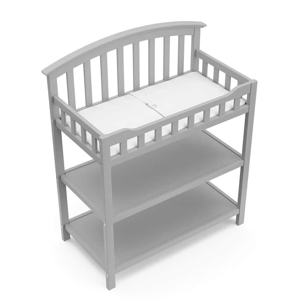 Graco Changing Table with Water-Resistant Changing Pad, Pebble Gray