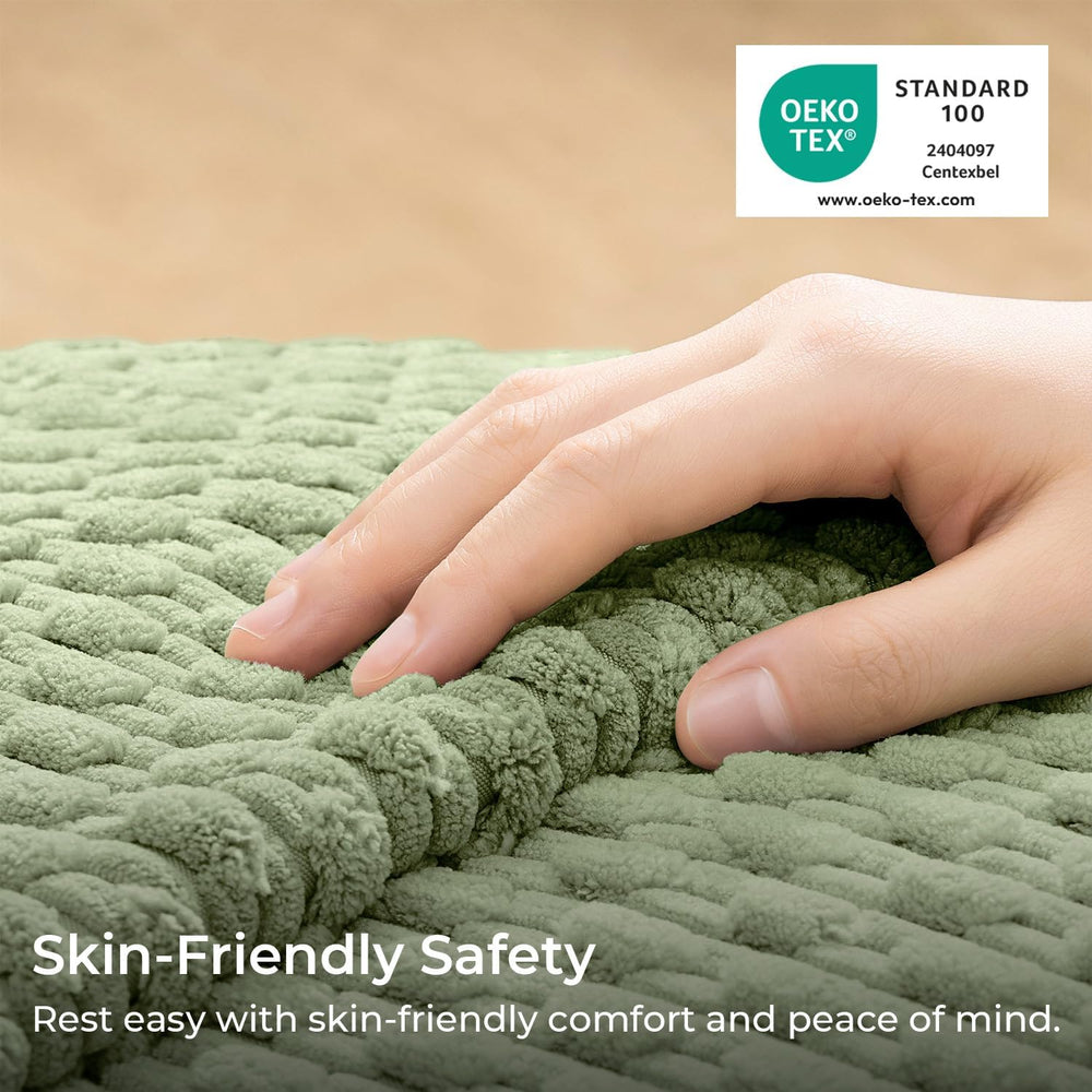 Kevin Textile Soft Corduroy 28x28 Inch Pillow Covers 2 Pack, Sage Green