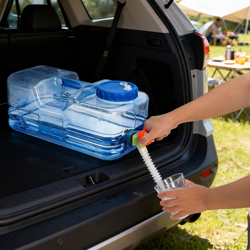 Dicunoy Camping Water Container, 2.6 Gallon Portable Water Jug with Spigot, T...