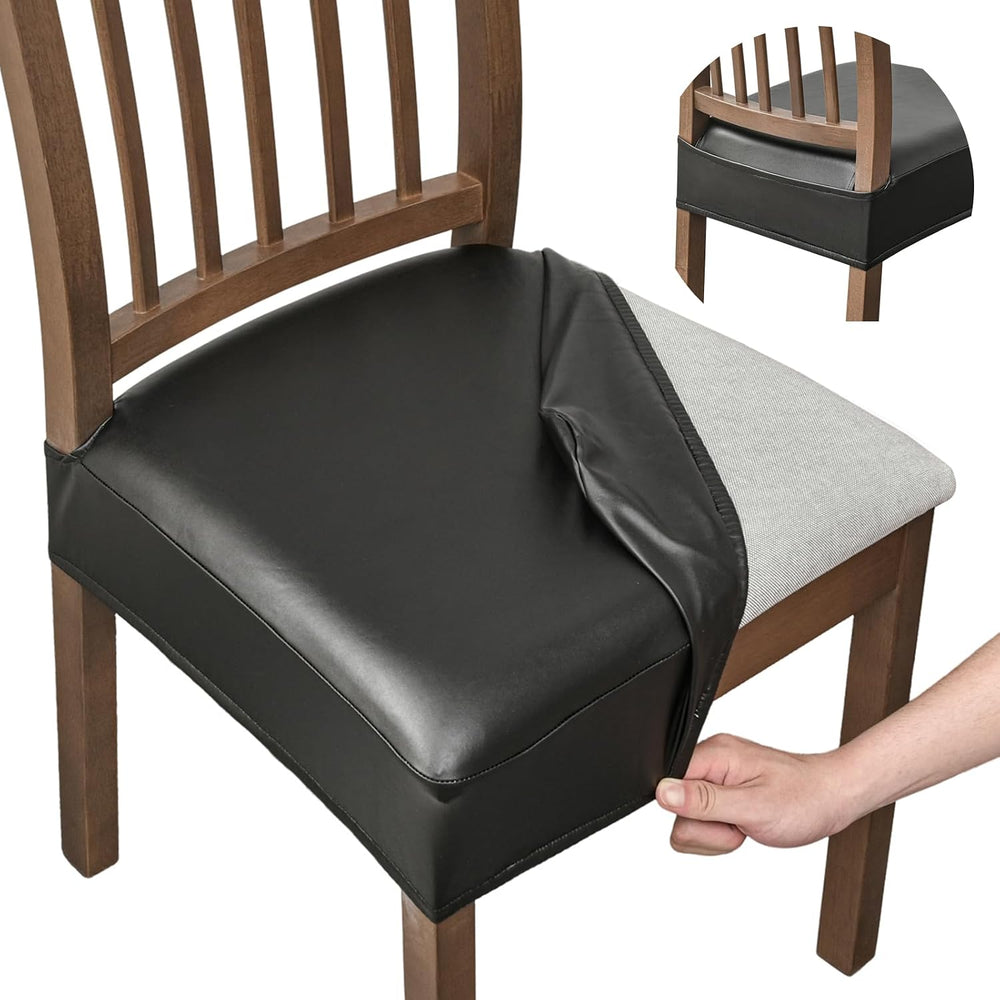 FUANGUI Dining Chair Covers Set of 6, Kitchen Chair Seat Covers