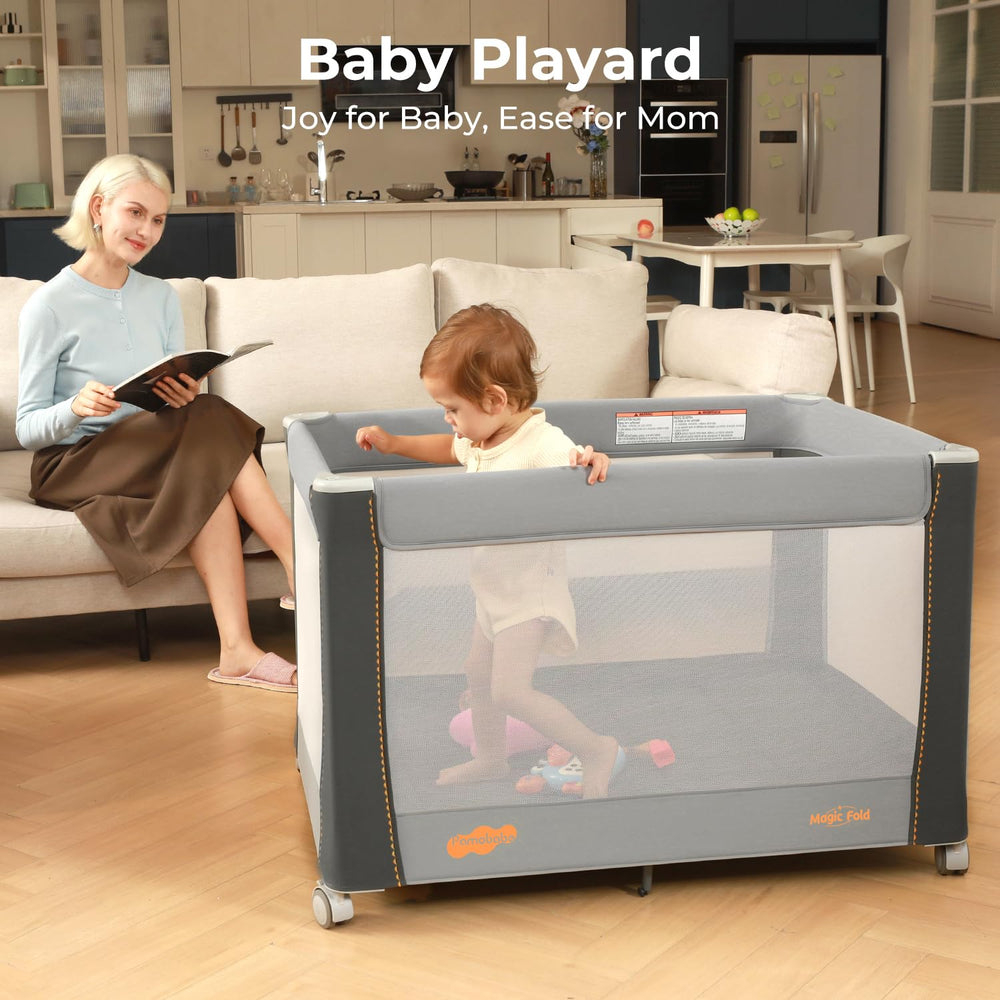 Pamo babe Deluxe Pack and Play with Bassinet & Changing Table