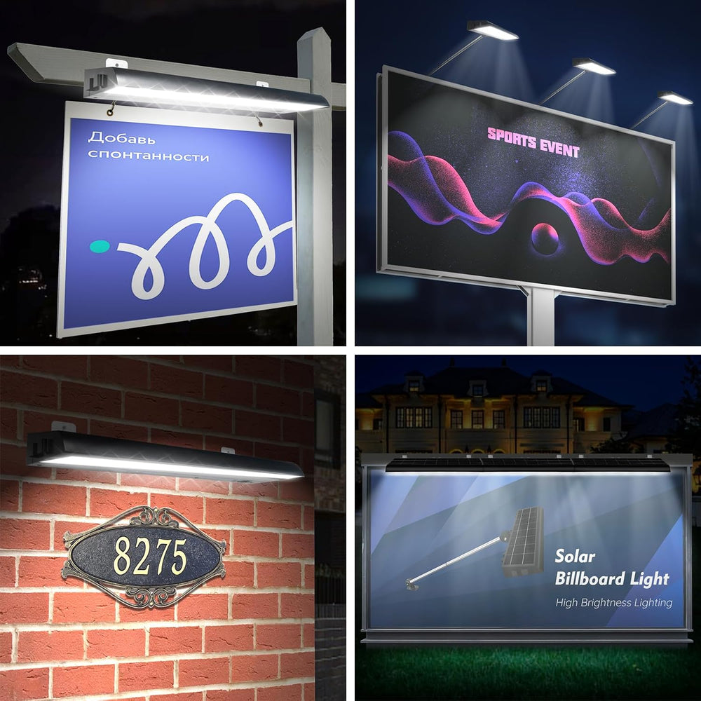 Solar Sign Lights Outdoor with 232 LEDs Super Bright, IP65 Waterproof, 8000MA...