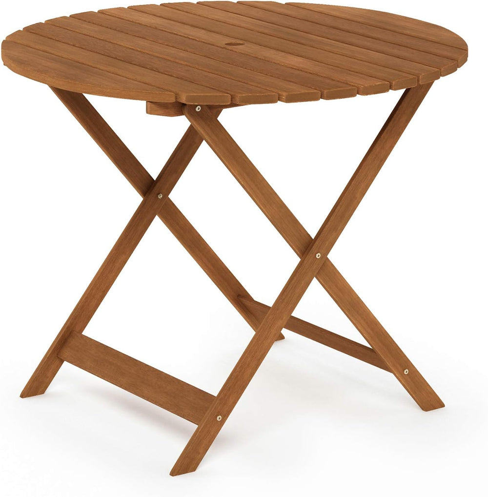Furinno TIOMAN Outdoor Foldable Patio Table, Natural