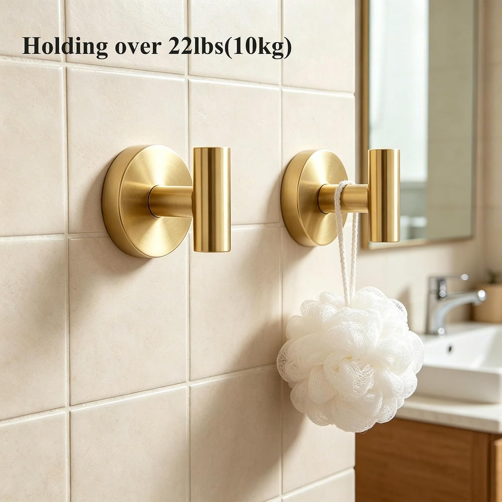 7-Piece Bathroom Hardware Accessories Set, SUS304 Towel Bar, Gold