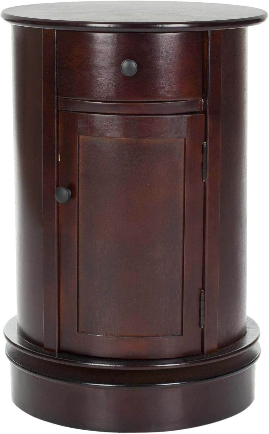 SAFAVIEH Tabitha Swivel Storage Accent Table, 26" Dark Cherry AMH5712D
