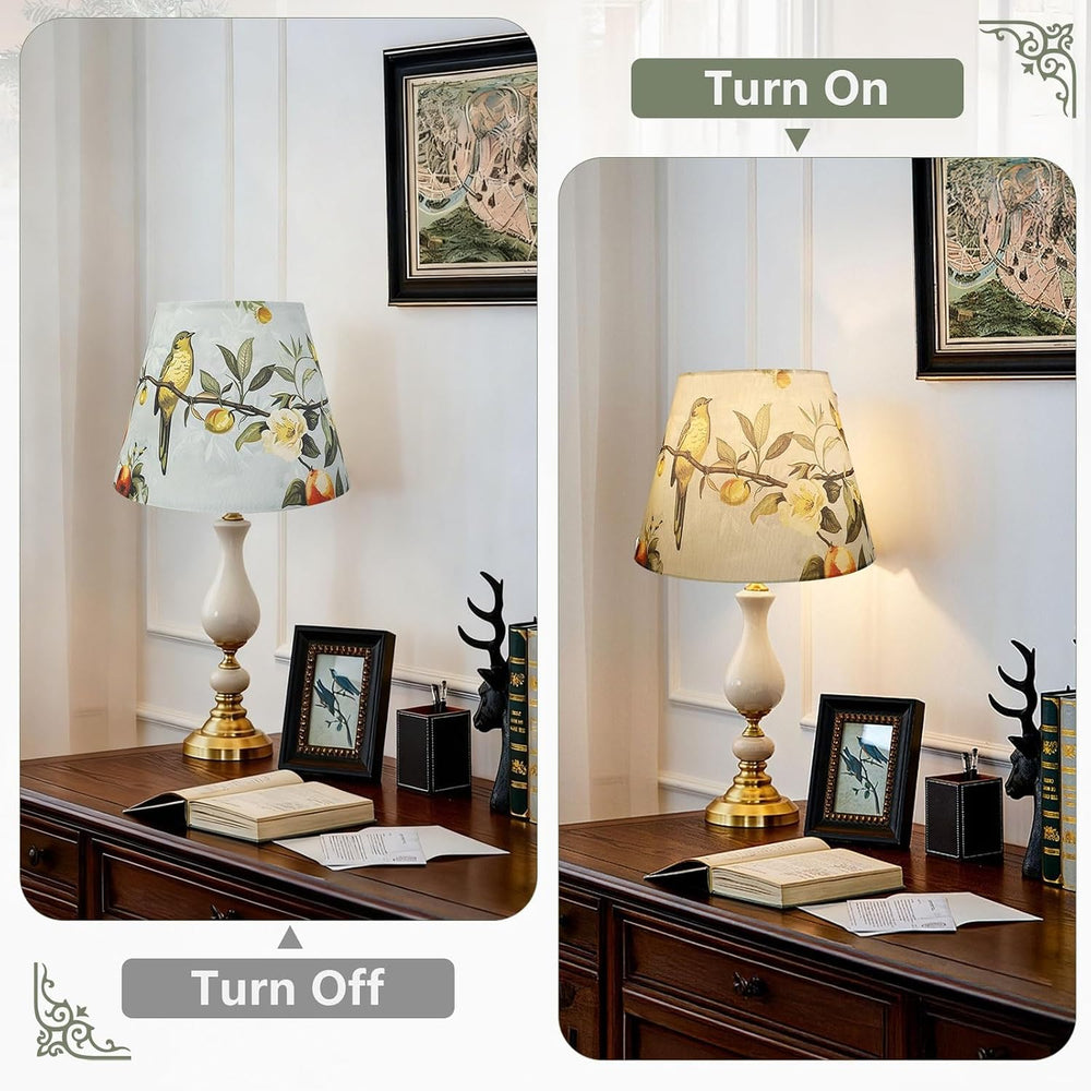 Bell Lamp Shades, 7.8"Top x 13" Bottom x 10.3"Height, 1 Pack