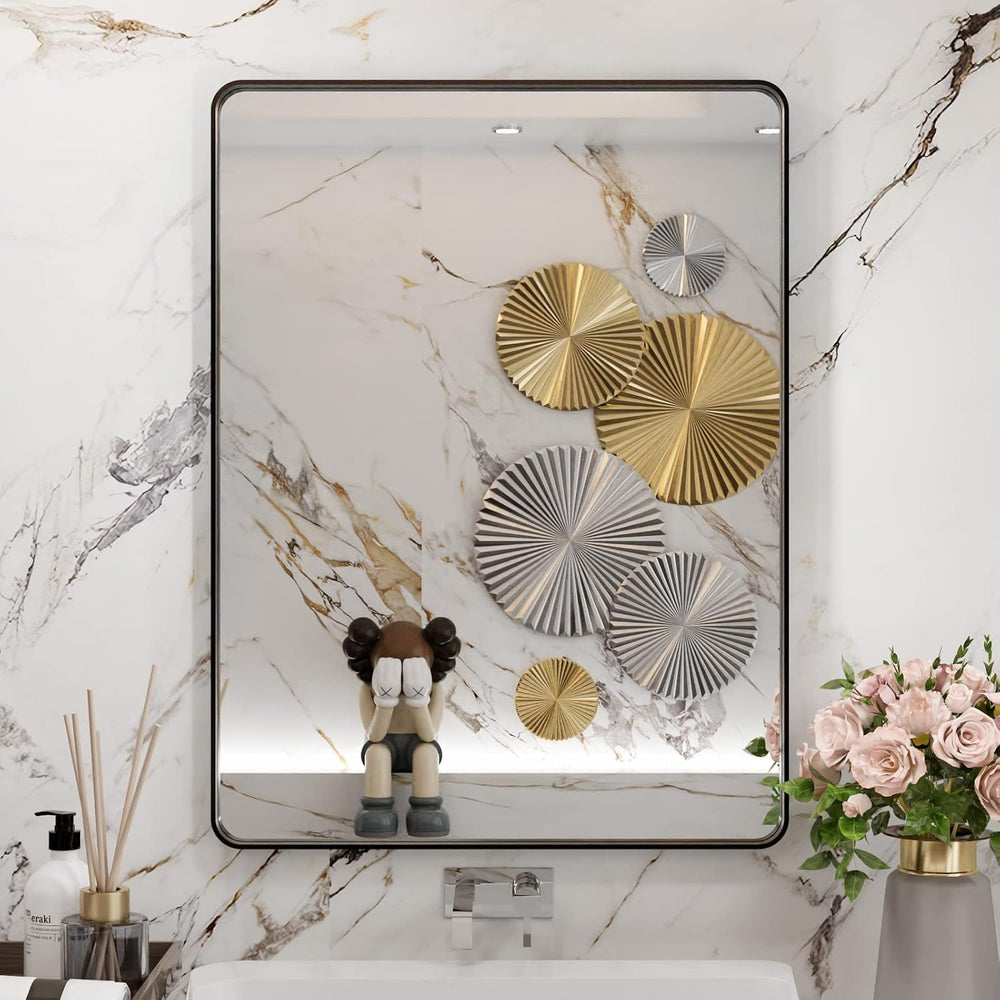 WEER Bathroom Vanity Mirror Black 24X32 Inch