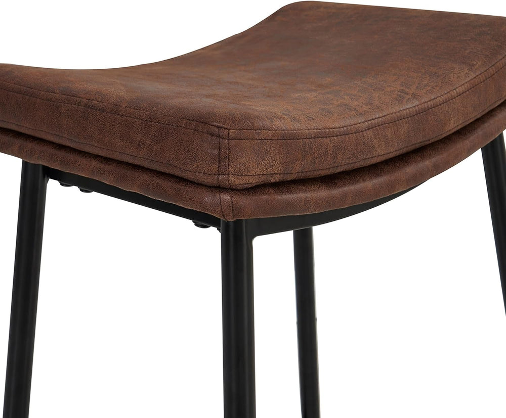 Nathan James Arlo Modern Backless Upholstered Kitchen Counter Bar Stool with ...