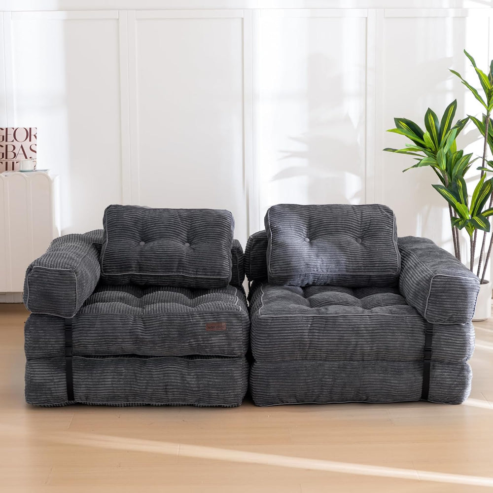 MAXYOYO Folding Sofa Bed, Convertible Chair Bed with Pillow