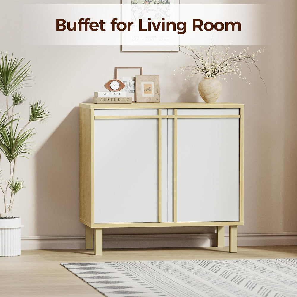 Sideboard Buffet Cabinet with Storage, Small Entryway Credenza