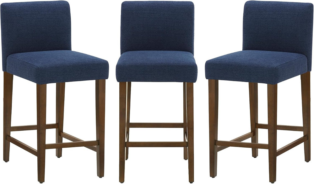 CHITA Counter Height Bar Stools Set of 3, 27" H Seat Height Upholstered ...