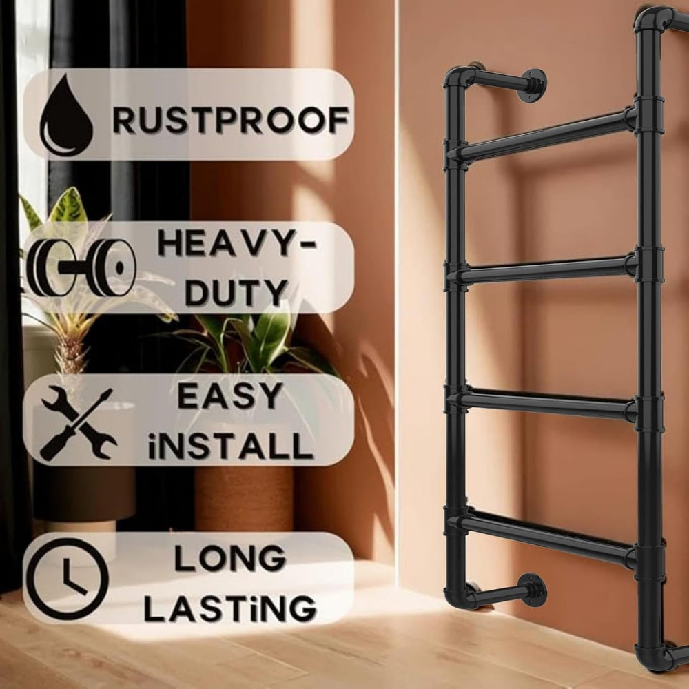 2-Step Wall-Mounted Ladder/Integrated 2-Rung Ladder Window Well Egress - Perm...
