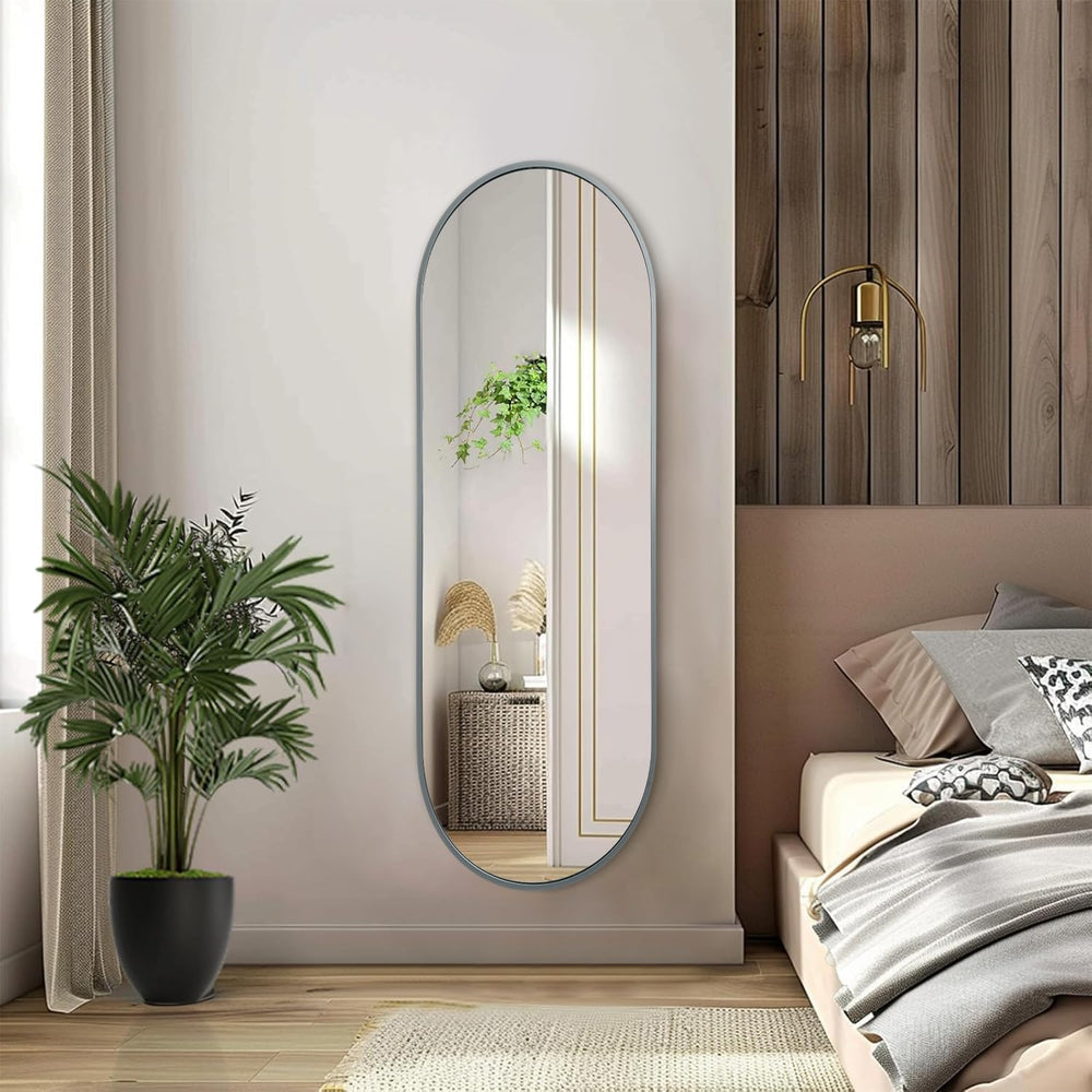 Bathroom Wall Mirror Full Length Metal Aluminum Framed Floor Mirror 48"x...