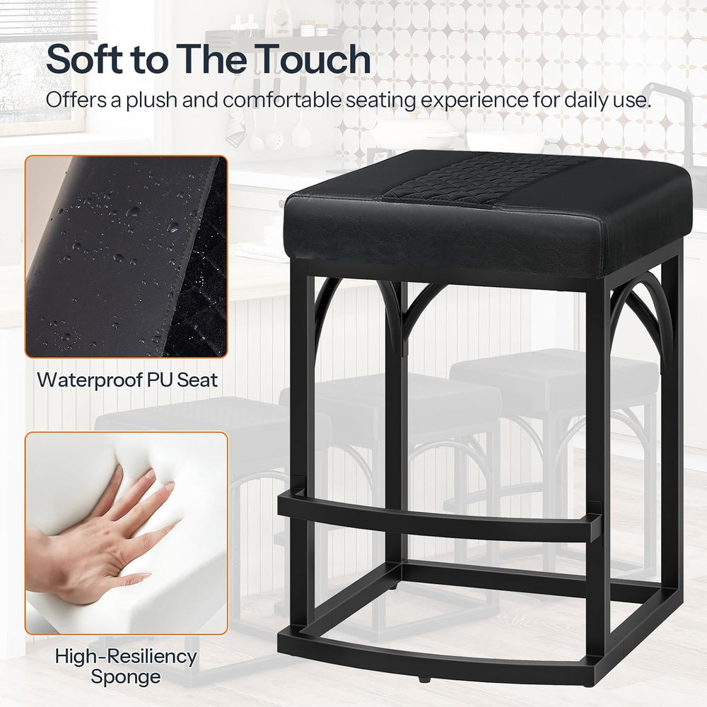 HOOBRO Bar Stools, Set of 2 Bar Stools