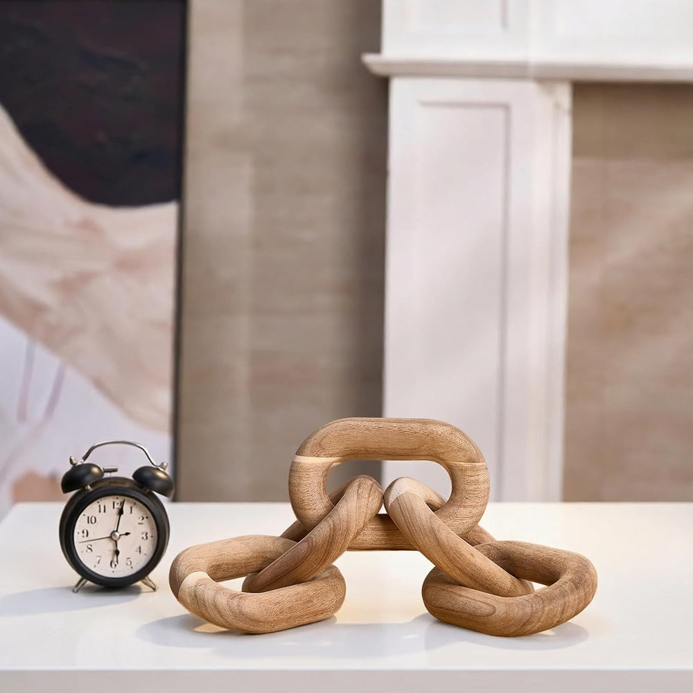 Decorative Wood Chain Link - 21'' Acacia Wood Chain Link Decor to Enh...