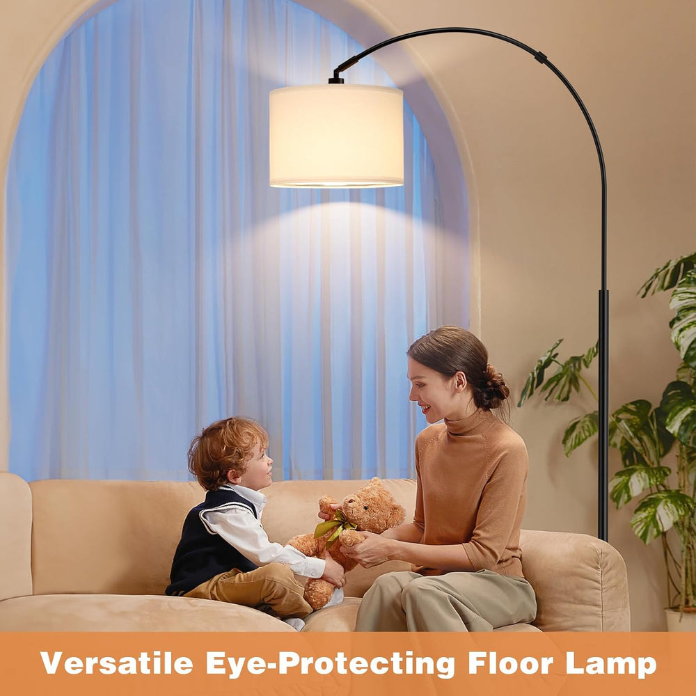 Ambimall Dimmable Arc Floor Lamp with Remote, Color Temp Adjustable