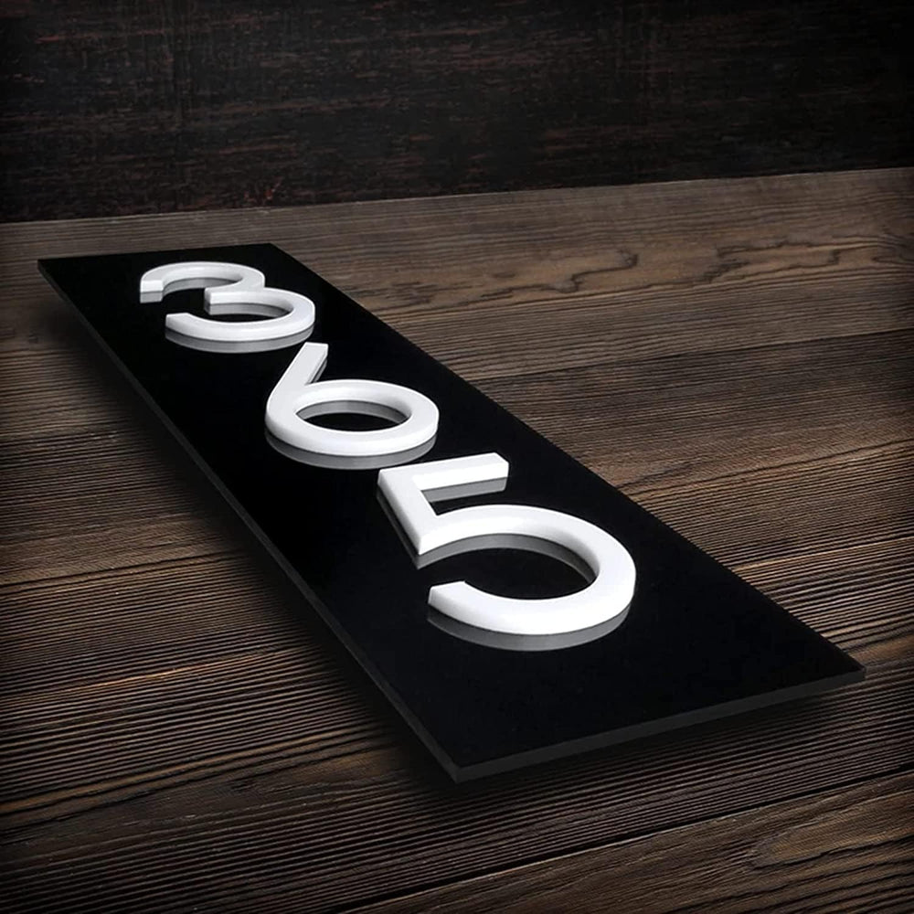 House Address Plaque For Outside Address Sign Numbers House Numbers Plaque Ad...