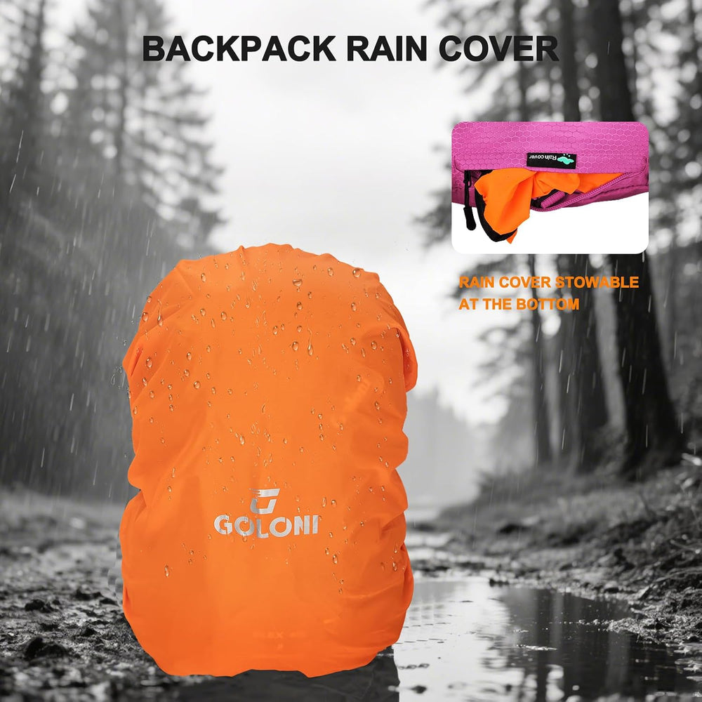 Goloni 45L Foldable Hiking Daypack, Lightweight Water‑Resistant Backpack