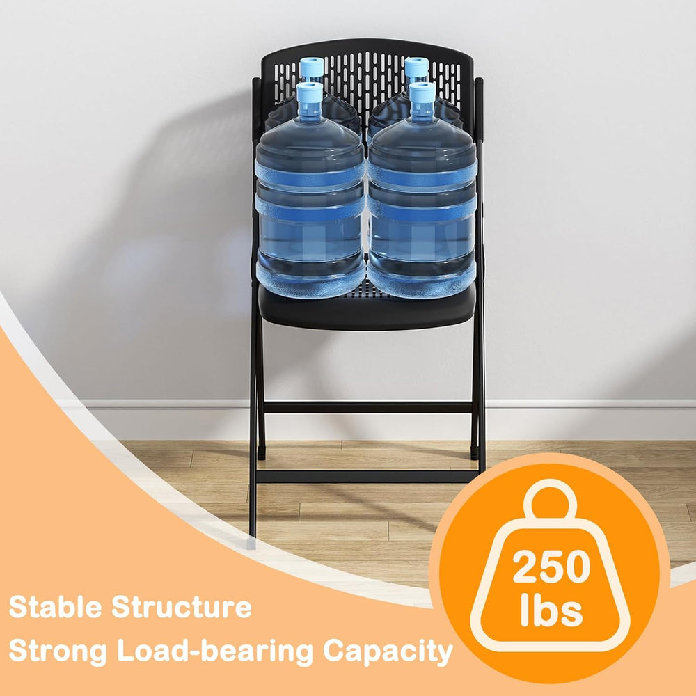 Ytaoka Folding Chair Black Foldable Chair with Breathable Mesh Seat and Sturd...