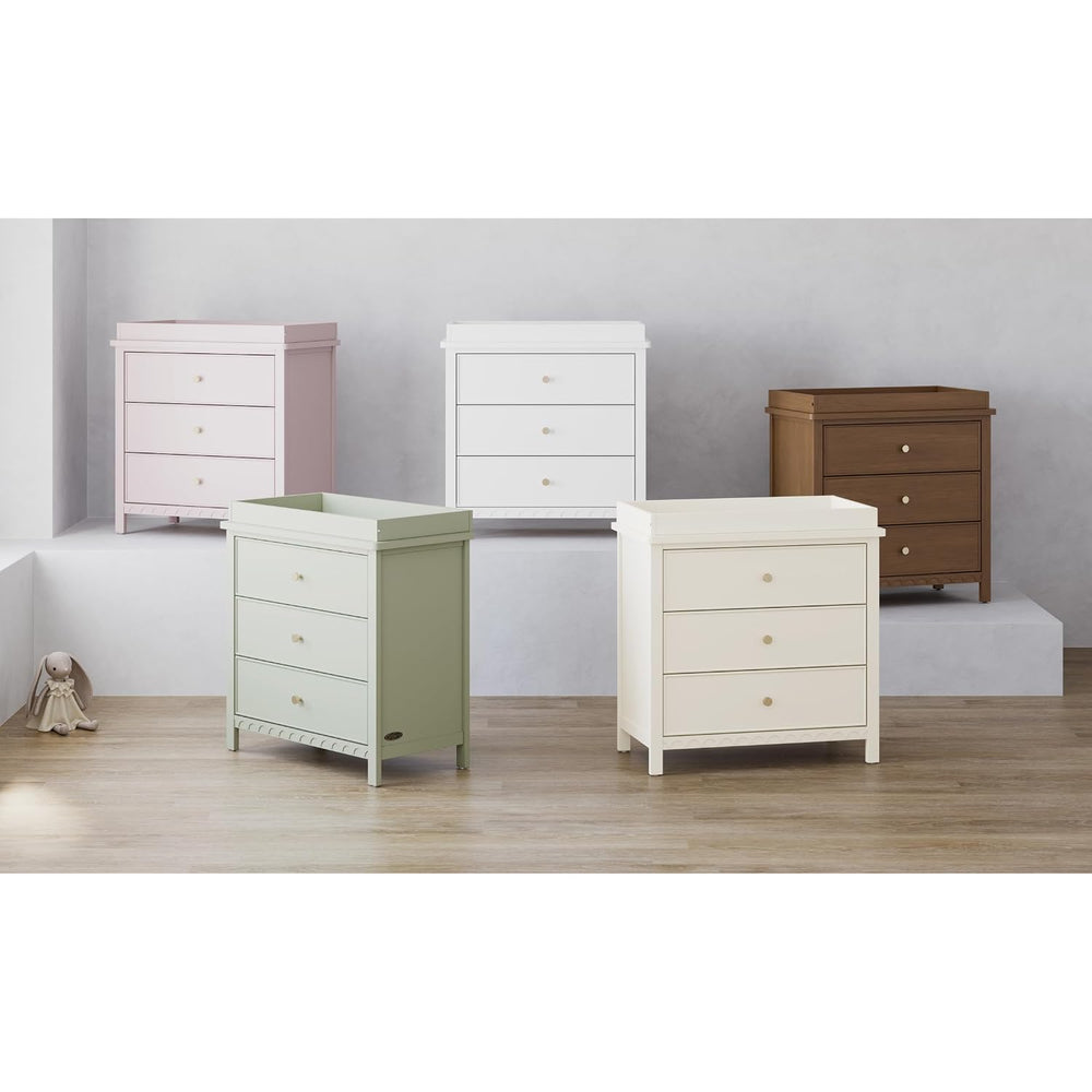 Graco Sasha 3-Drawer Chest with Changing Table Topper, Sage