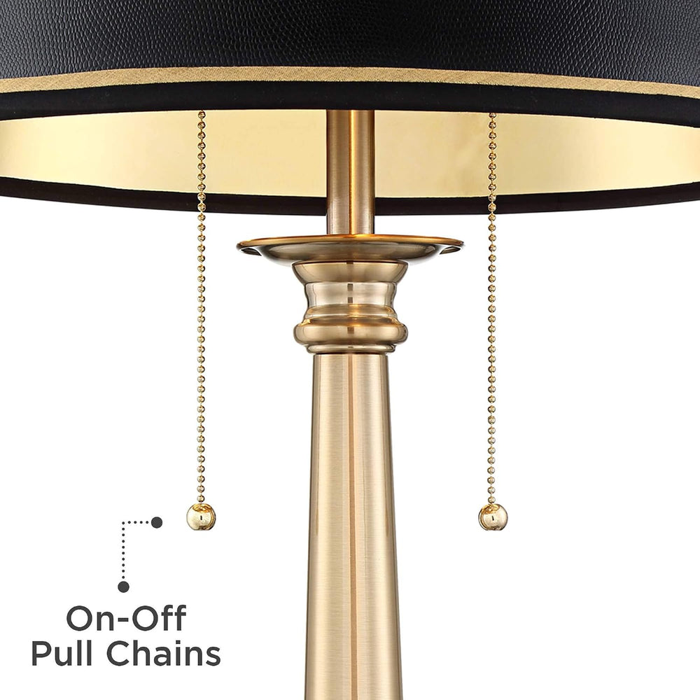 Georgetown 28 1/2" Tall Table Lamp USB Gold Brass Traditional Warm