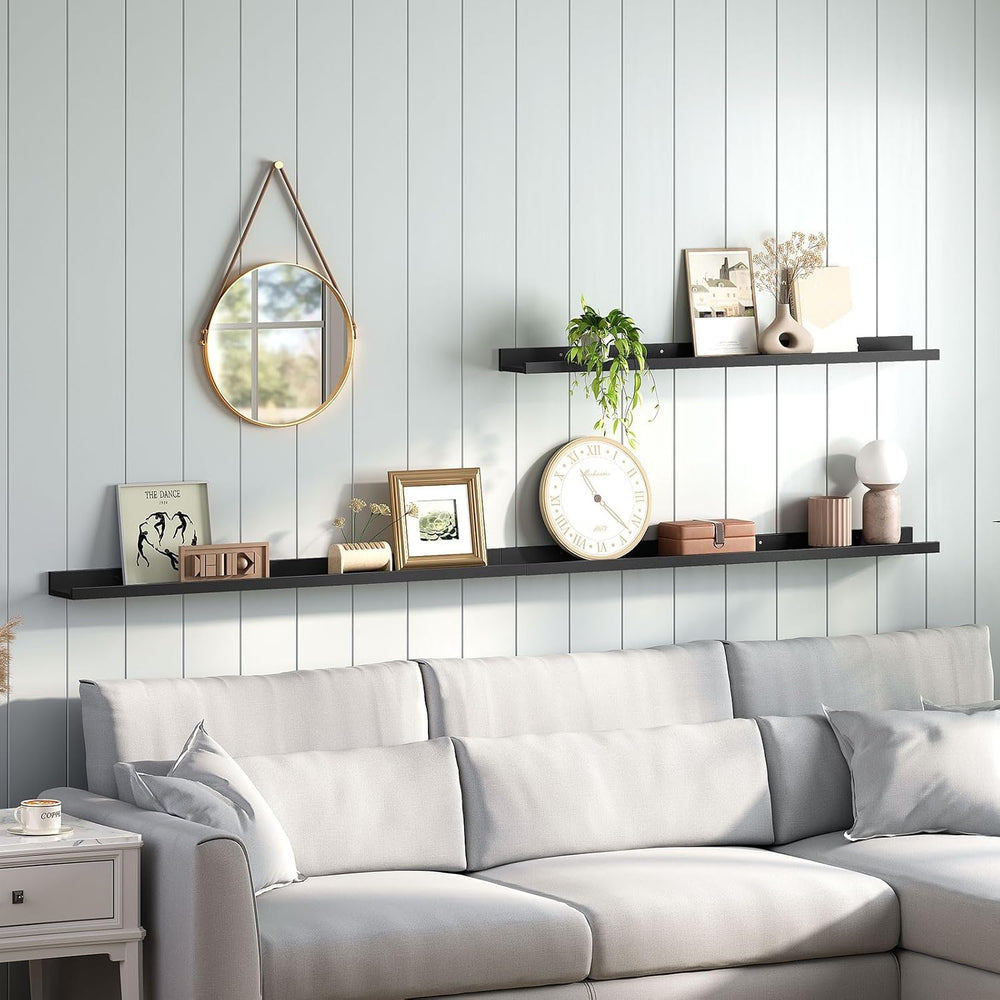 HOOBRO Floating Shelves, Wall Shelf Set of 3, 47.2 Inches Hanging Shelf