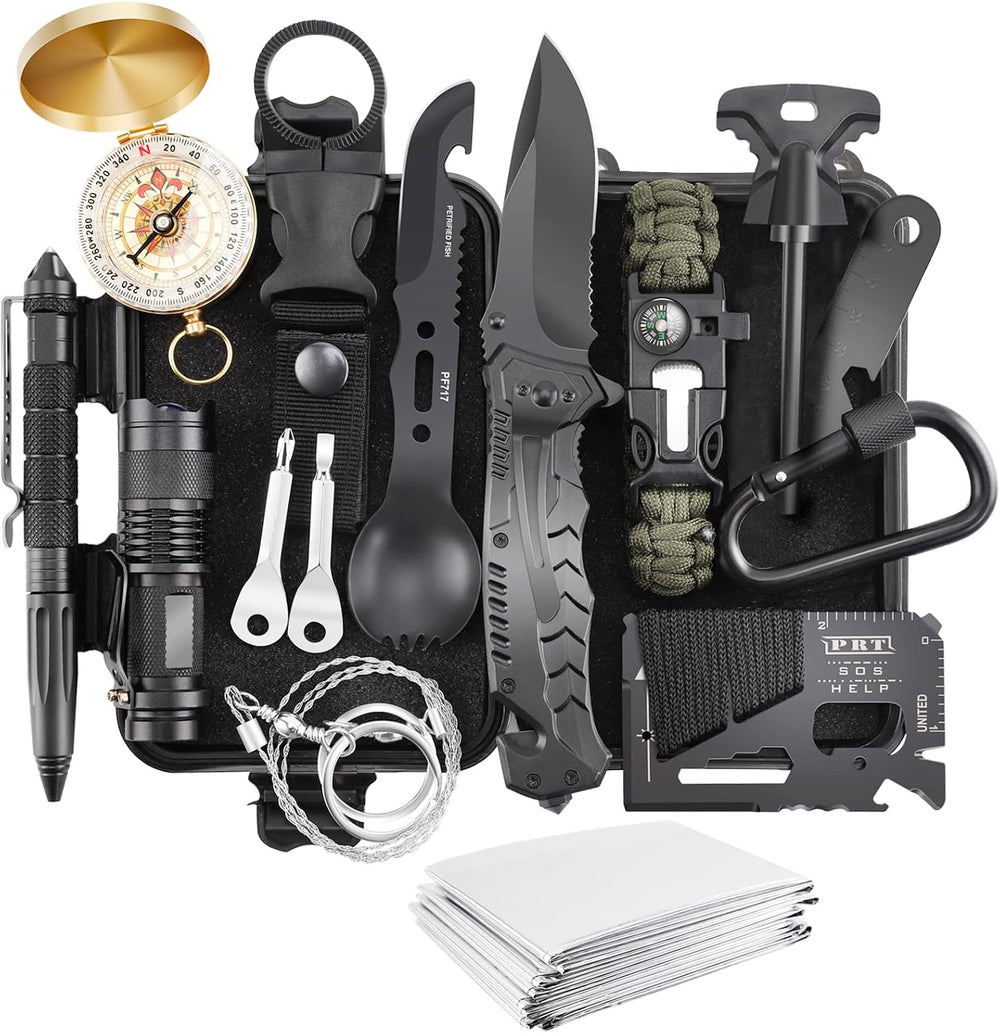 Survival kits 17 in 1, Emergency Survival Gear and Equipment, Cool Gadgets fo...
