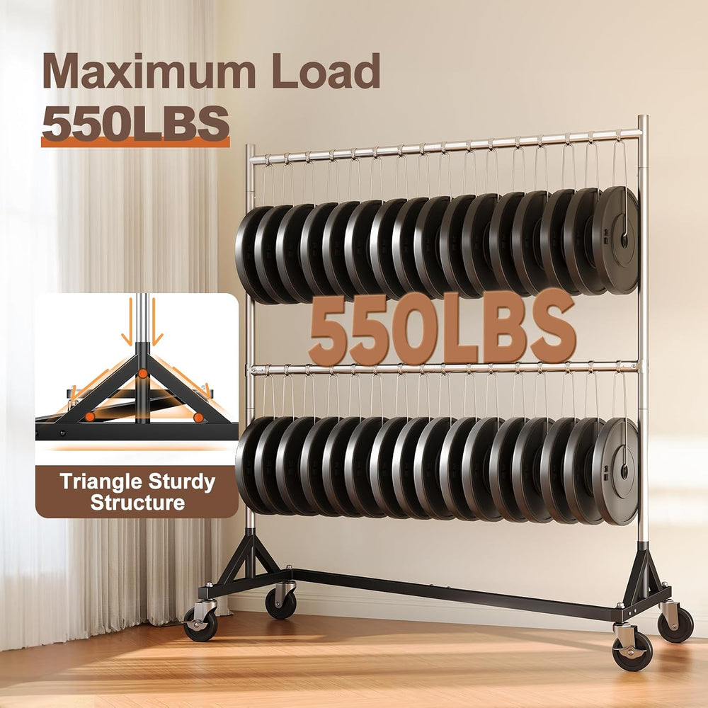 HOKEEPER Z Rack, Clothes Rack Hold 550LB Adjustable Height 2 Pack