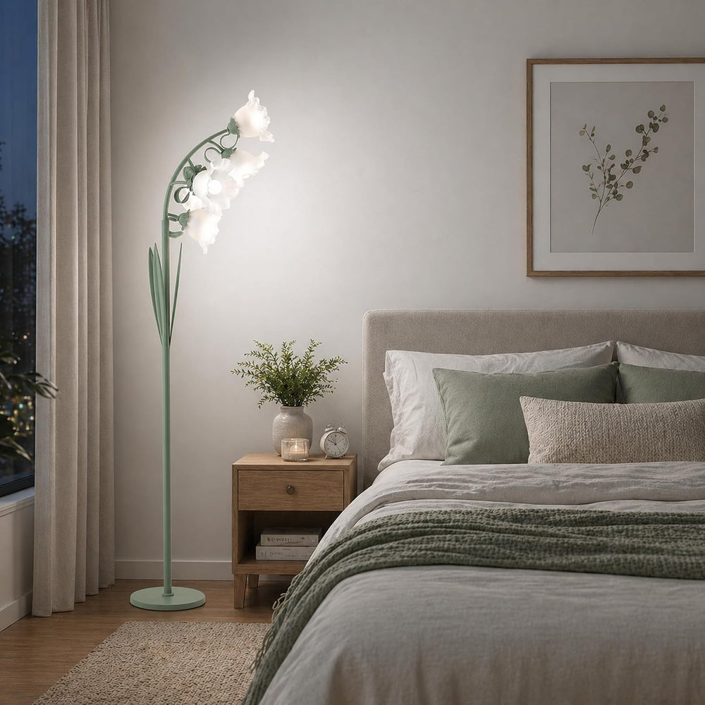 5-Light Flower Floor Lamp, 3-Color Floral Standing Lamp for Living Room