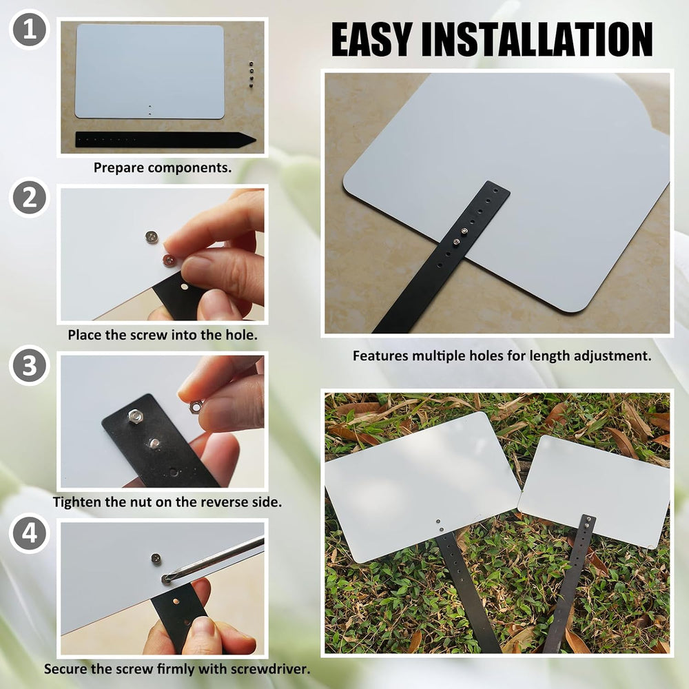 5pcs 10inch Sublimation Yard Sign Blank with Stake Rectangle Arch